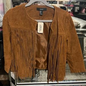 Forever 21 Brown Fringe Jacket